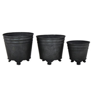 Clara Zink Kruka, 3 set - Svart