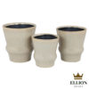 Zidane Glaserad Kruka, Medium - Blank Beige