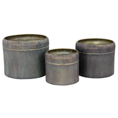 Aimo Zinkkruka Rund, 3 set - Antik Koppar - Bild 3