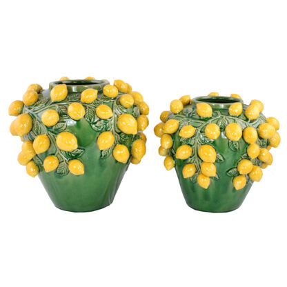 Citron Glaserad Urna, Large - Green/Yellow (1/fpk)