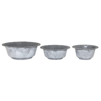 Cilla Zinkskål 3 set, XSmall - Grå white Wash (12/fpk)