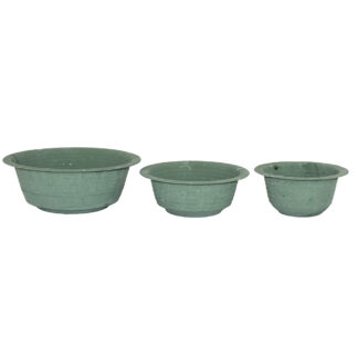 Cilla Zinkskål 3 set, XSmall - Grön white Wash (12/fpk)