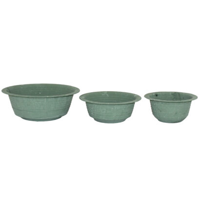 Cilla Zinkskål 3 set, XSmall - Grön white Wash (12/fpk)