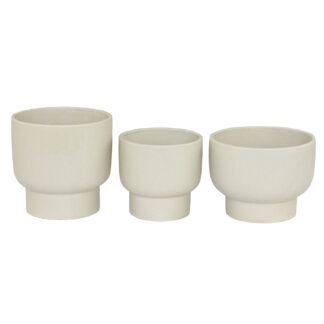 Simone Glaserad Kruka, 2 set -  Matt Beige (8/fpk)