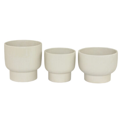 Simone Glaserad Kruka, 2 set -  Matt Beige (8/fpk)