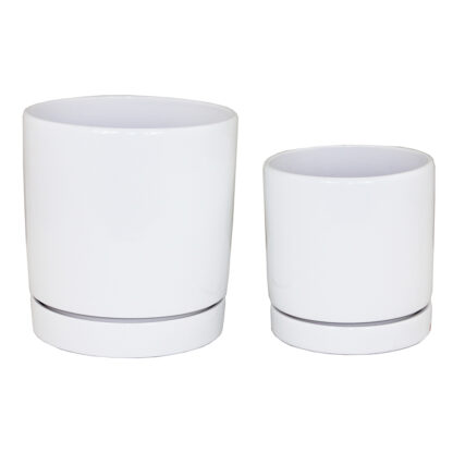 Melker Glaserad Rak Kruka, 2 set -  Vit (12/fpk) - Bild 2