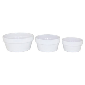 Melker Glaserad Skål, Large -  Vit (12/fpk)