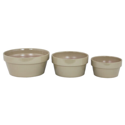 Melker Glaserad Skål, Large -  Beige (12/fpk)