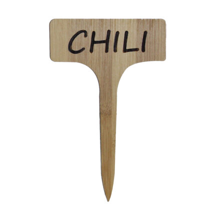 Kryddskylt i Bamboo, Chili - Natur (24/fpk)