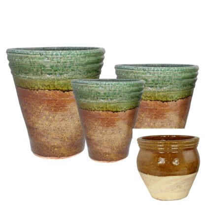 Sten Stora Utekrukor i Terrakotta, 3 set - Brun (1/fpk)