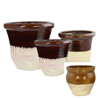 StenStora Utekrukor i Terrakotta, 3 set - Brun (1/fpk)
