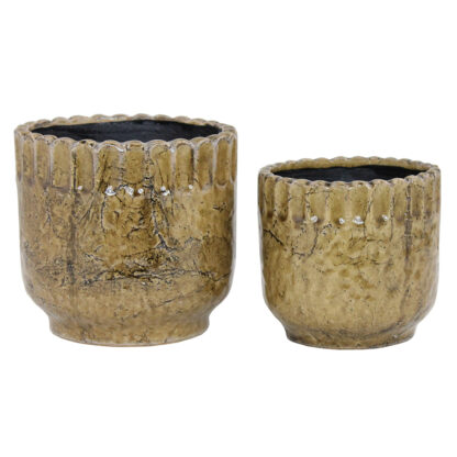 Elsa Kruka i Stengods, 2 set - Brun (8/fpk)