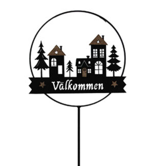 Trädgårds Sticks, Välkommen - Svart (12/fp)