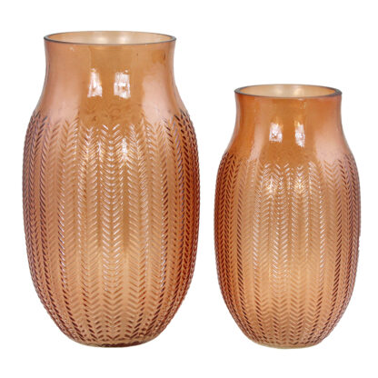 Wilma Glasvas, Large - Orange (4/fpk)