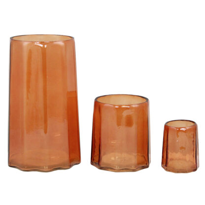 Ella Glasvas/Lykta, Medium - Orange (12/fpk) - Bild 2