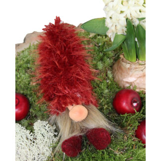 Felix Liggande Tomte Sticks - Faux Fur Luva Röd (48/fp)