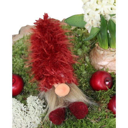 Felix Liggande Tomte Sticks - Faux Fur Luva Röd (48/fp)