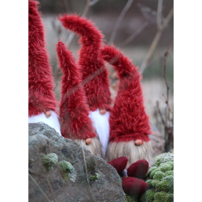 Felix Stående Tomte, Large - Faux Fur Luva Röd (6/fp) - Bild 4