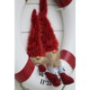Felix Sittande Tomte, Large - Faux Fur Luva Röd (12/fp)