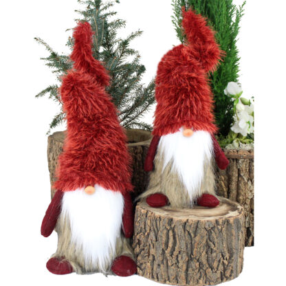Felix Stående Tomte, Large - Faux Fur Luva Röd (6/fp) - Bild 2