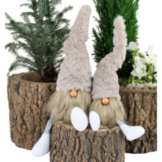 Ivar Sittande Tomte, Large - Teddy Luva Grå (12/fp)