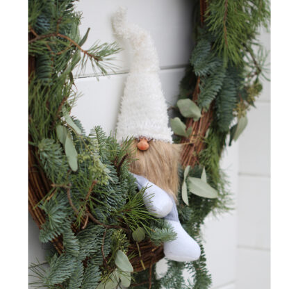 Kent Sittande Tomte, 2 Mix Large - Stickad Luva Vit och Beige (12/fp) - Bild 3