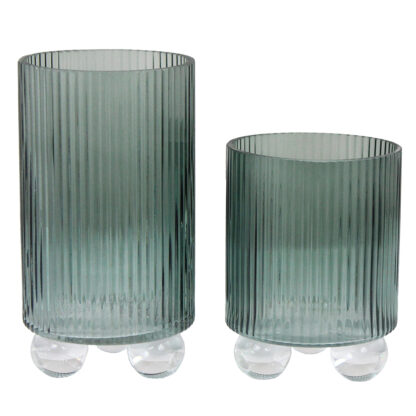 Iris Kruka i Glas, Medium - Grön (9/fpk)