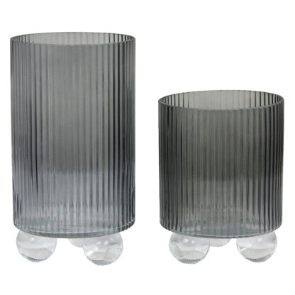 Iris Kruka i Glas, Medium - Grå (9/fpk)