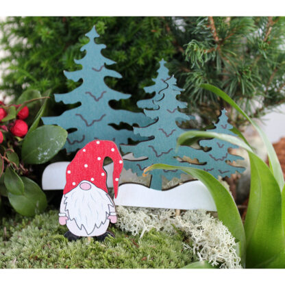 Trästicks Skog/Tomte, 3 Mix - Grön/Röd (48/fpk)