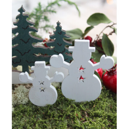 Trästicks Skog/Snögubbe, 3 Mix - Grön/Vit (48/fpk) - Bild 2