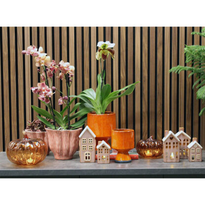 Mila Glaserad Kruka, Small - Orange (12/fp) - Bild 5