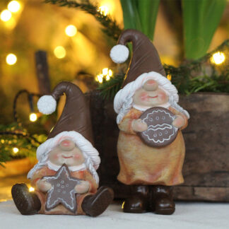 Pepparkaks Tomte, 2 Mix Sitt - Brun (24/fp)